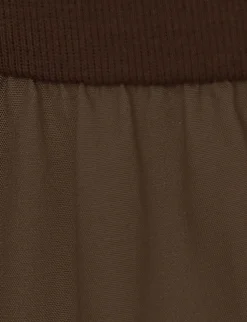 Bea Combination Maxi Dress in Brown