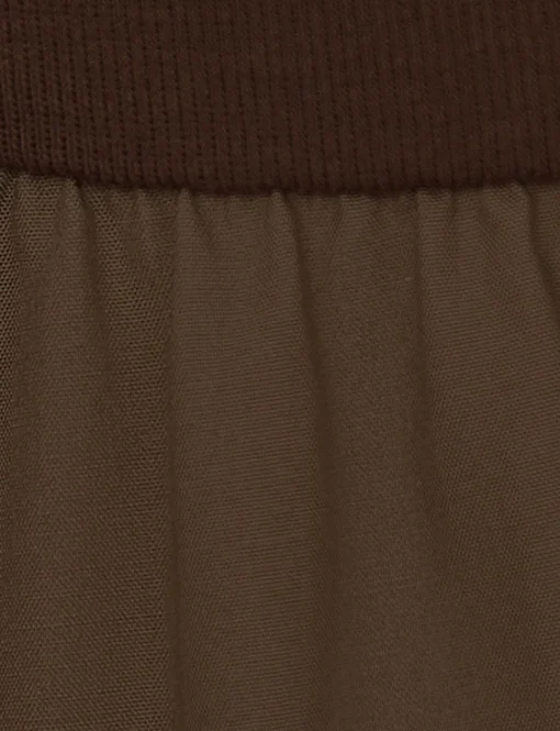 Bea Combination Maxi Dress in Brown