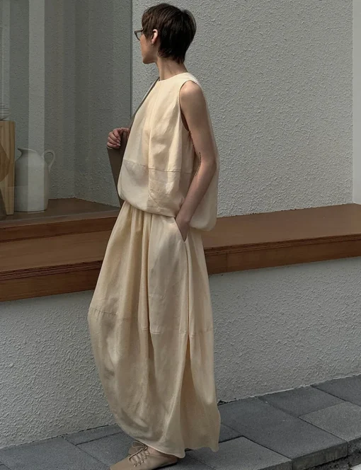 Beige Cocoon Top-PREORDER