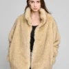 Beige Faux Fur Jacket
