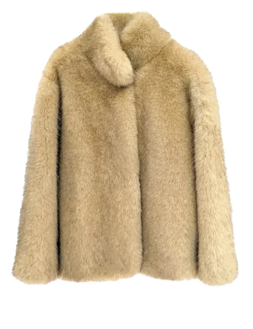 Beige Faux Fur Jacket