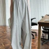 Beige Stripe Oversized Jumpsuit