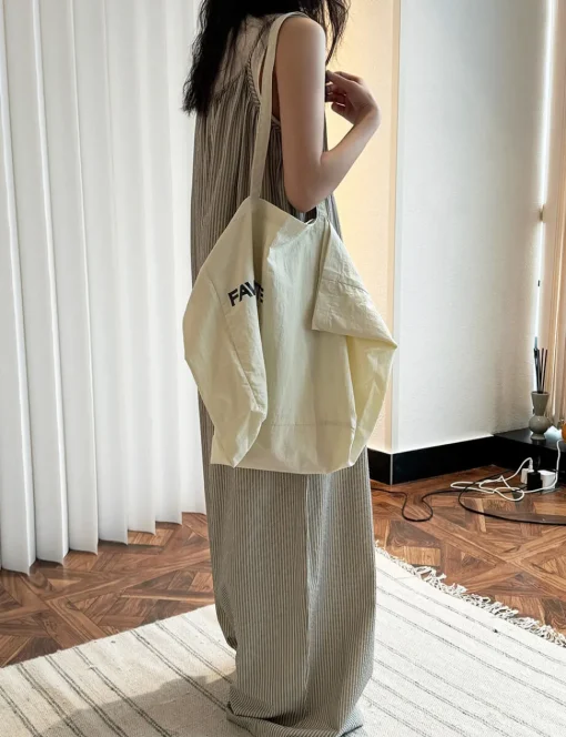Beige Stripe Oversized Jumpsuit
