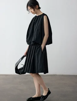 Black Aline Puff Skirt-PREORDER