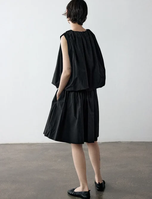 Black Aline Puff Skirt-PREORDER