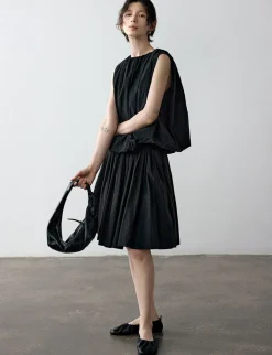Black Aline Puff Skirt-PREORDER