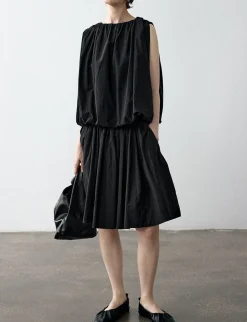 Black Aline Puff Skirt-PREORDER