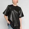 Black Leather T-Shirt