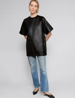 Black Leather T-Shirt
