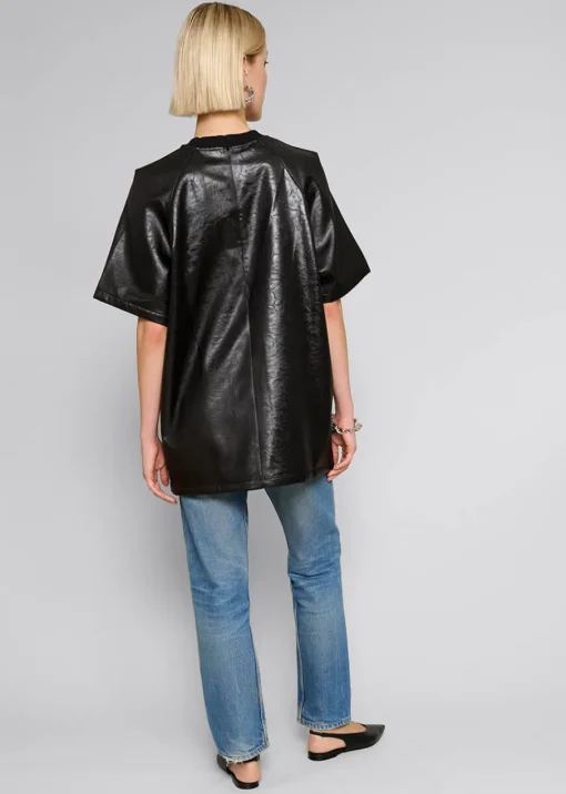 Black Leather T-Shirt