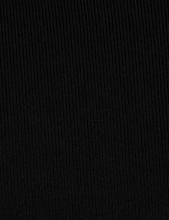Black Scoop Neck Knit Top