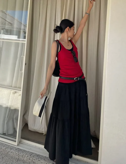 Black Tier Skirt