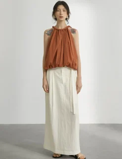 Braided Halted Puff Top in Sienna