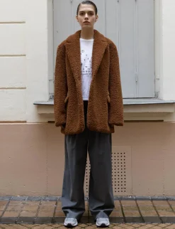 Camel Faux Fur Coat