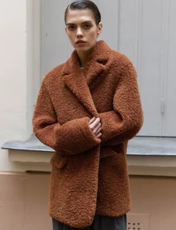 Camel Faux Fur Coat