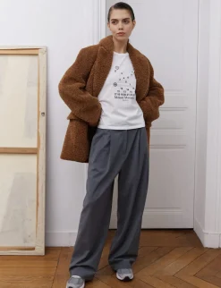 Camel Faux Fur Coat
