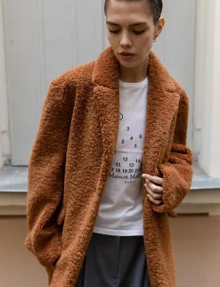 Camel Faux Fur Coat