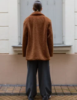 Camel Faux Fur Coat