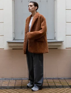 Camel Faux Fur Coat