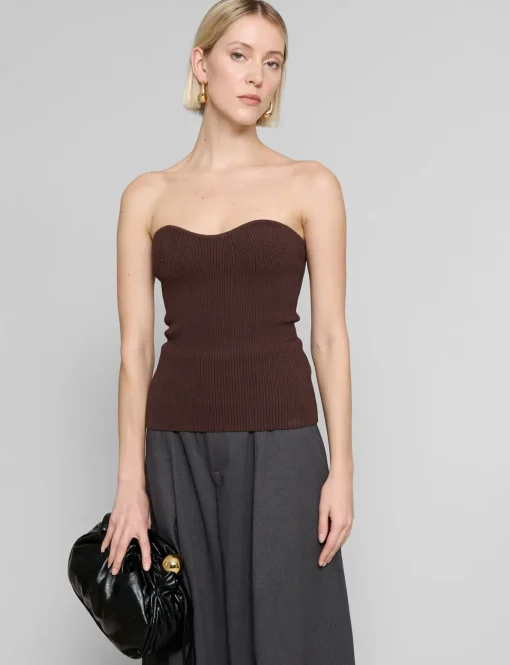 Cass Sweetheart Knit In Chocolate-BESTSELLER