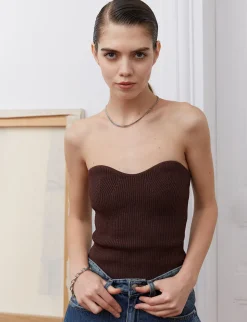 Cass Sweetheart Knit In Chocolate-BESTSELLER