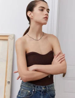 Cass Sweetheart Knit In Chocolate-BESTSELLER