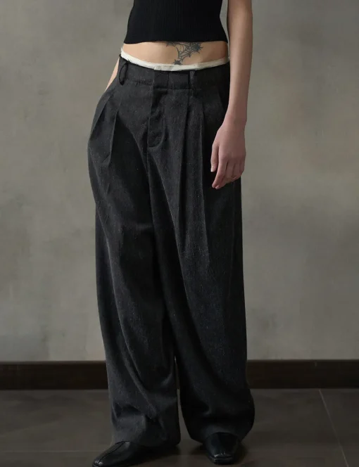 Contrast Waist Trousers