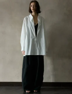Deep-V Collar Shirt