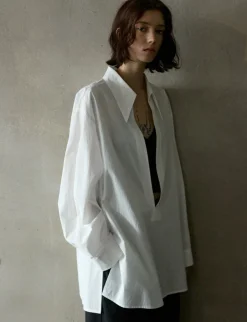 Deep-V Collar Shirt