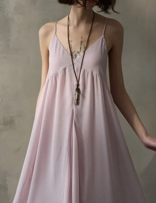 Dusty Pink Layered Dress