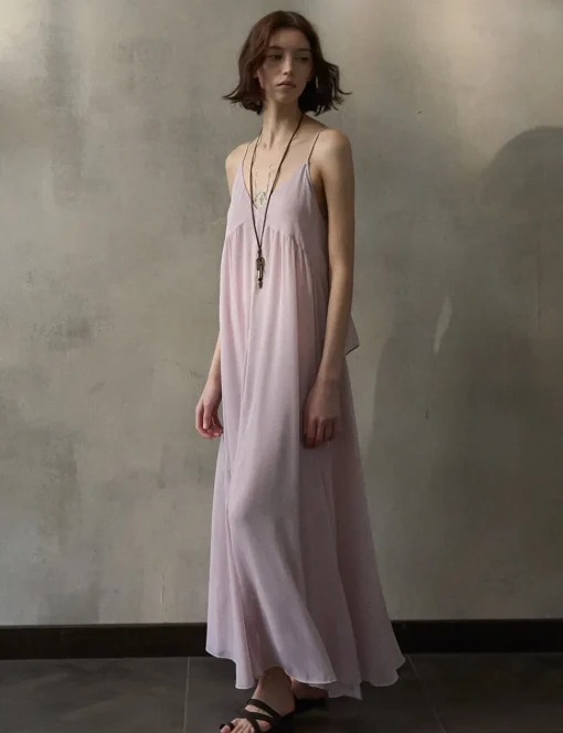 Dusty Pink Layered Dress