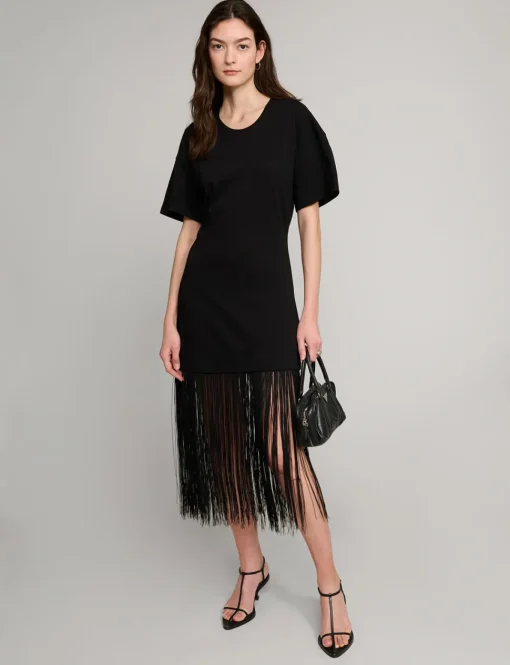 Fringe Cotton Tee Dress