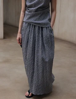 Gingham Cocoon Skirt-PREORDER