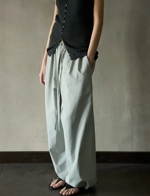 Grey Parachute Pants