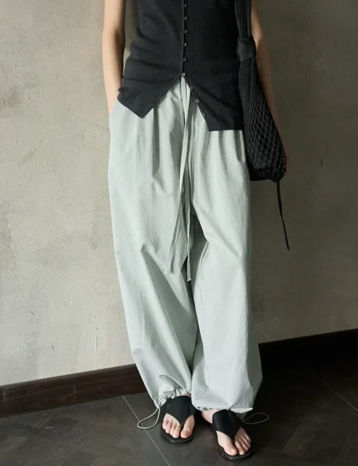 Grey Parachute Pants