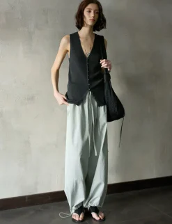 Grey Parachute Pants
