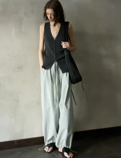 Grey Parachute Pants