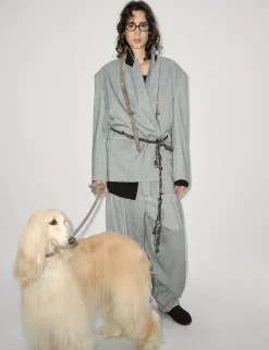 Grey Suit Oversized Blazer