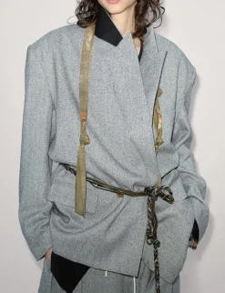 Grey Suit Oversized Blazer