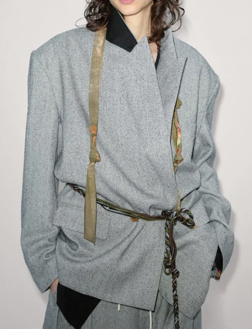 Grey Suit Oversized Blazer