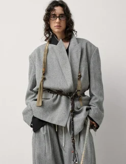 Grey Suit Oversized Blazer