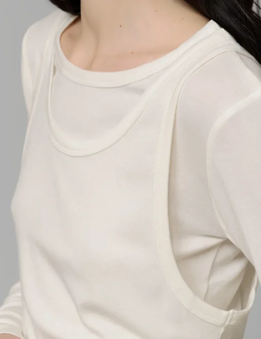 Ivory Double Layered Top