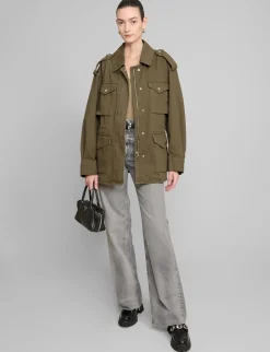 Khaki Cotton Cargo Jacket