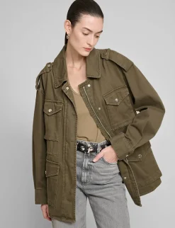 Khaki Cotton Cargo Jacket