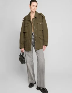 Khaki Cotton Cargo Jacket