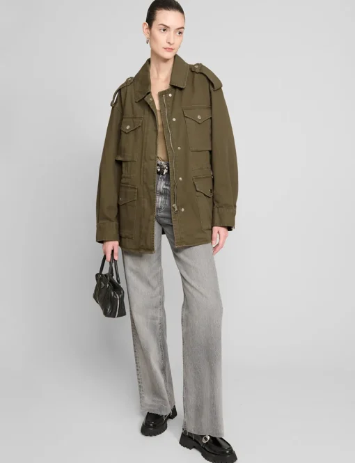 Khaki Cotton Cargo Jacket