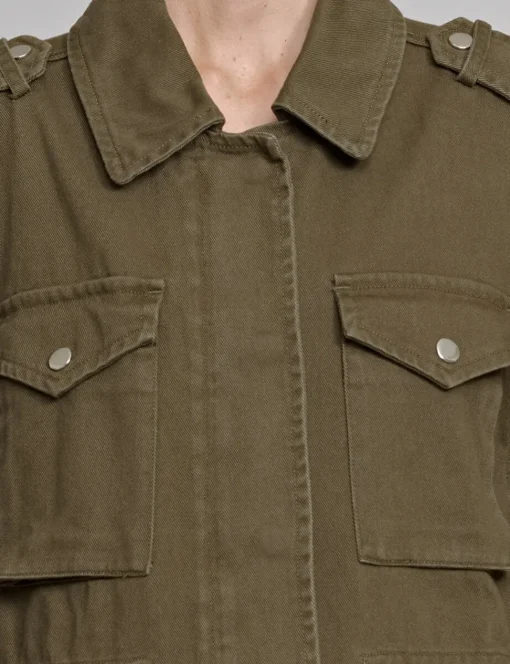 Khaki Cotton Cargo Jacket