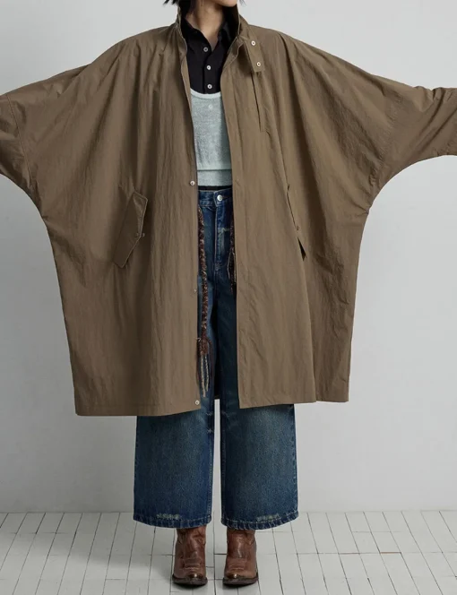 Khaki Oversized Jacket-BESTSELLER