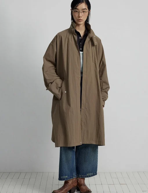 Khaki Oversized Jacket-BESTSELLER