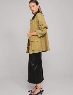 Leather Collar Barn Jacket-BESTSELLER